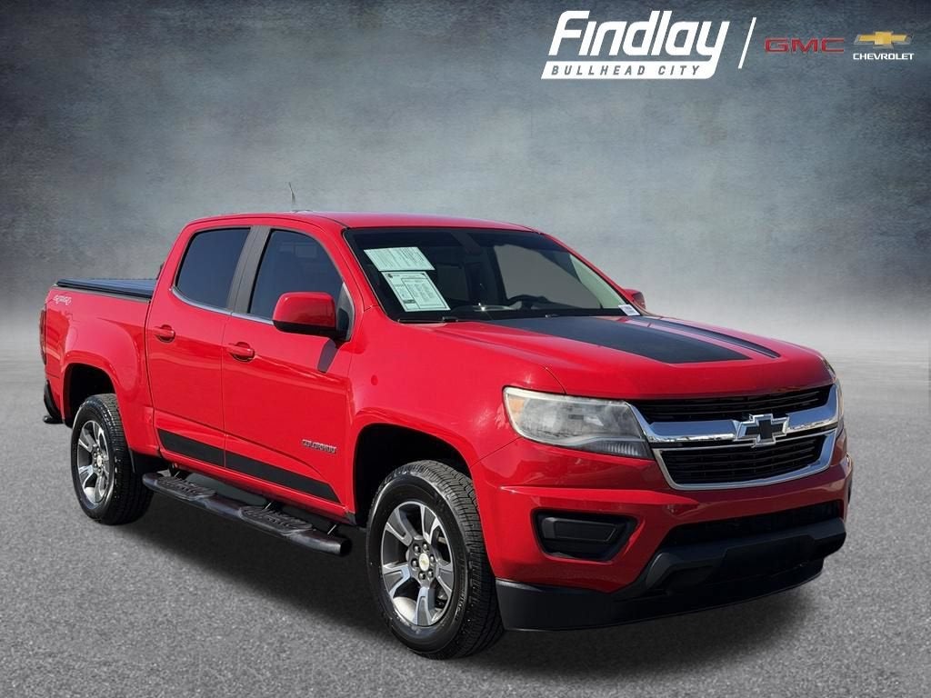 2016 Chevrolet Colorado 4WD LT in Red Hot — front three-quarter view