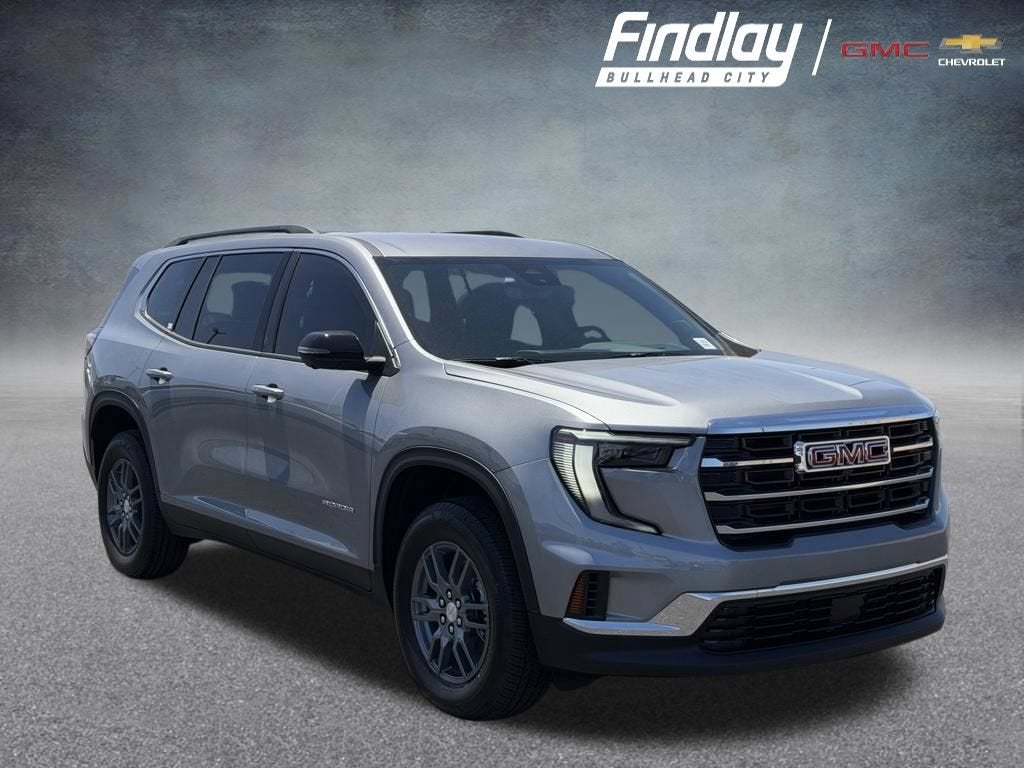 2026 GMC Acadia Elevation in Sterling Metallic — front three-quarter view