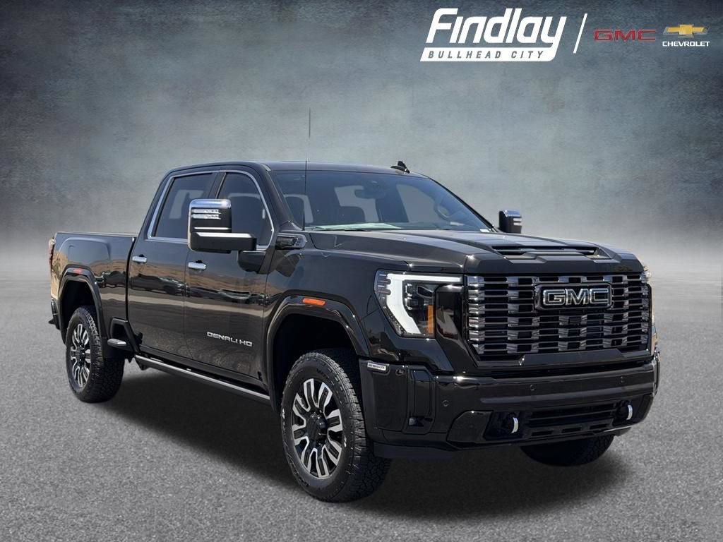 2026 GMC Sierra 2500 HD Denali Ultimate in Onyx Black — front three-quarter view