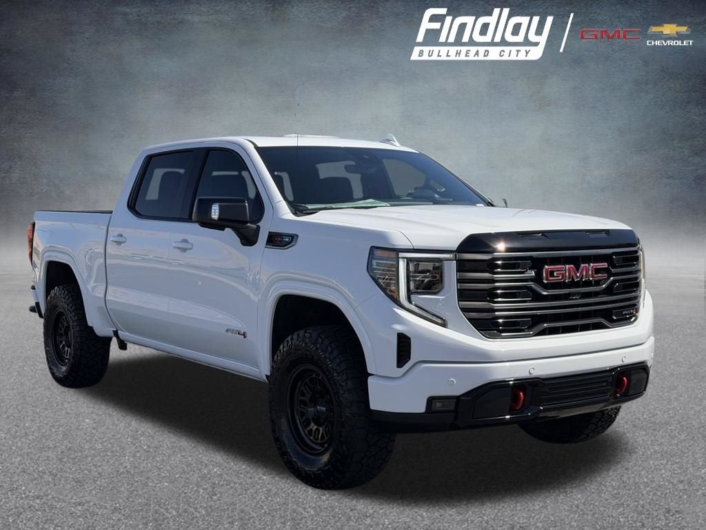 2026 GMC Sierra 1500 AT4 in Summit White — front three-quarter view