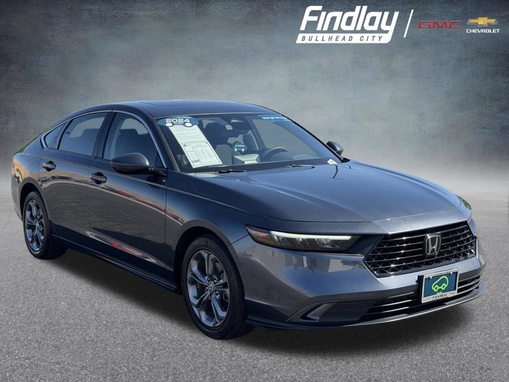 2024 Honda Accord Sedan EX in Black — front three-quarter view