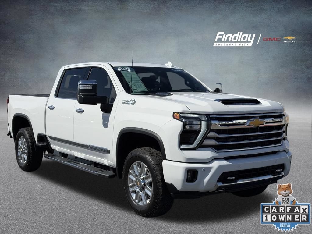 2025 Chevrolet Silverado 2500 HD High Country in Summit White — front three-quarter view