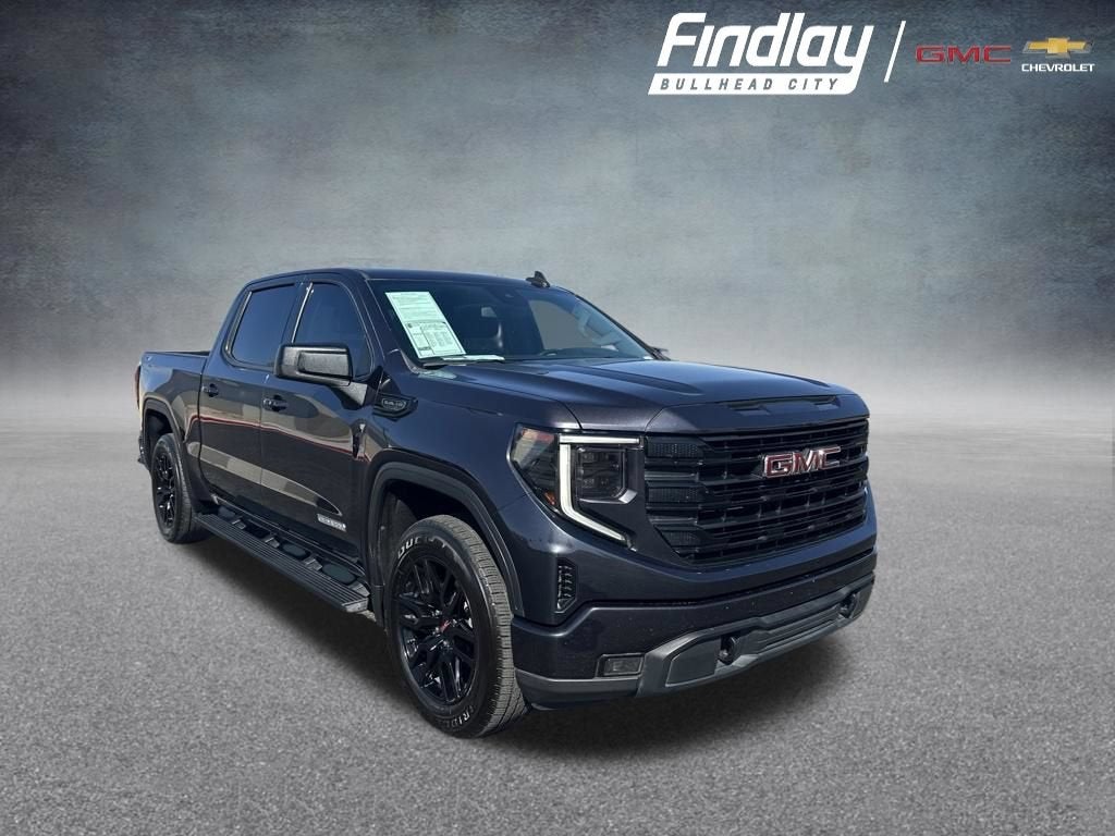 2022 GMC Sierra 1500 Elevation in Titanium Rush Metallic — front three-quarter view