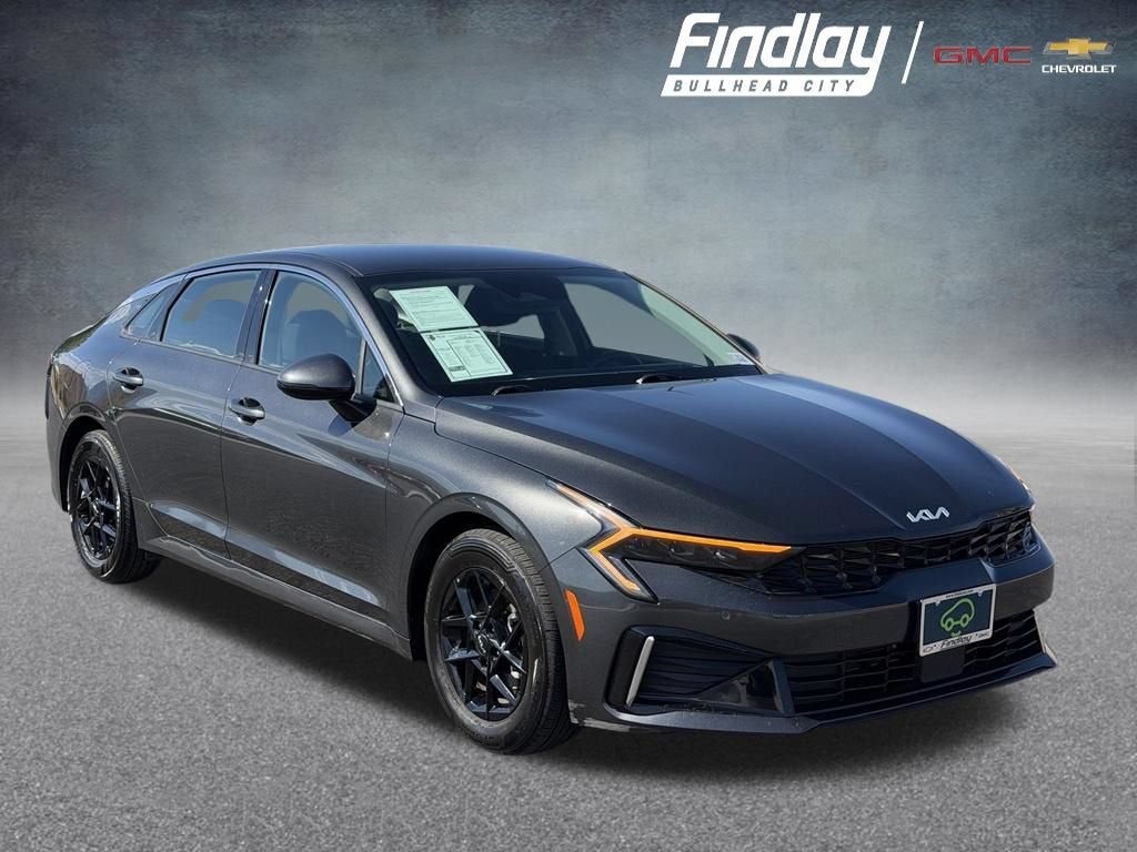 2025 Kia K5 LXS in Gray — front three-quarter view