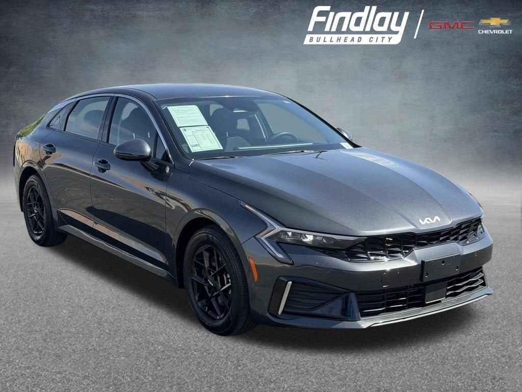 2025 Kia K5 LXS in Gray — front three-quarter view